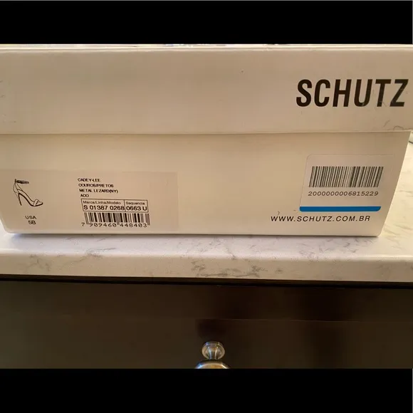 Schutz Mirrored Leather Sandals