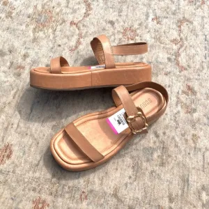 Schutz NWT New Brown Leather Platform Sandals Sz 8.5