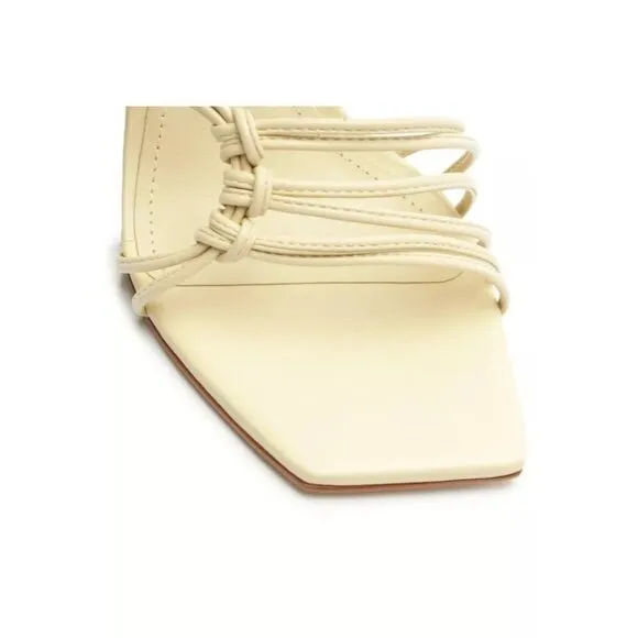 Schutz Sirena Sandals in Eggshell 8 with box Womens Leather High Heels