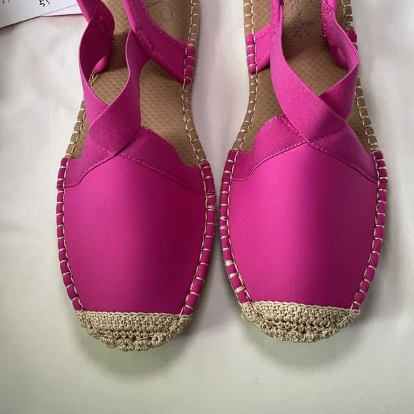 Sea Star Beachwear Women's Seafarer Slingback Sandals Hot Pink Size 8 NWT