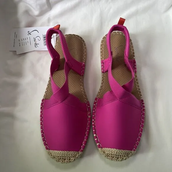 Sea Star Beachwear Women's Seafarer Slingback Sandals Hot Pink Size 8 NWT