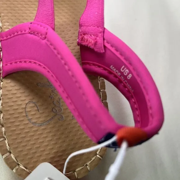 Sea Star Beachwear Women's Seafarer Slingback Sandals Hot Pink Size 8 NWT
