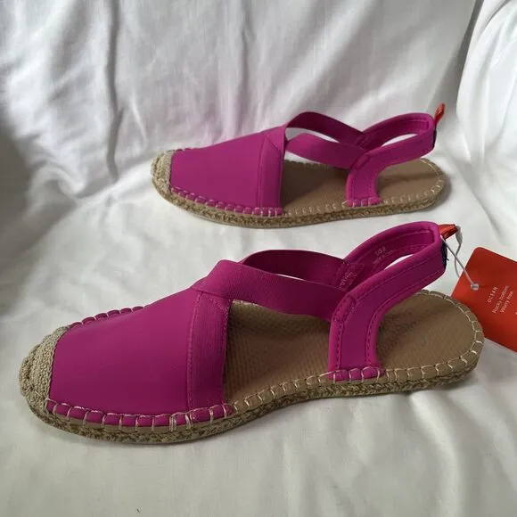 Sea Star Beachwear Women's Seafarer Slingback Sandals Hot Pink Size 8 NWT