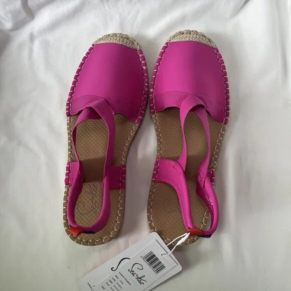 Sea Star Beachwear Women's Seafarer Slingback Sandals Hot Pink Size 8 NWT