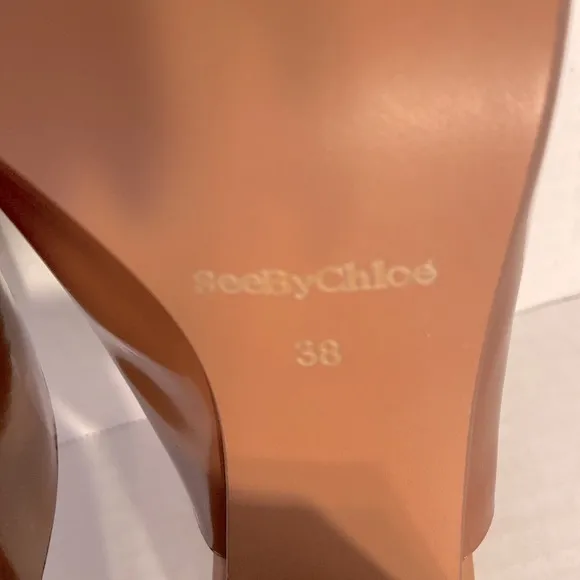 See By Chloe Anita Mule Leather Sandals Size 38