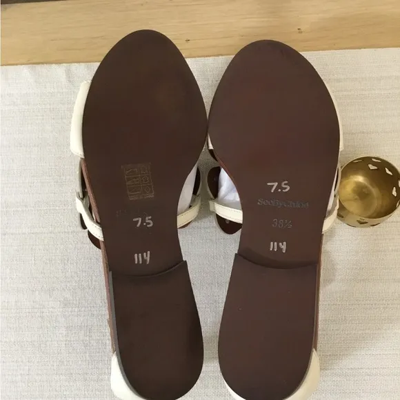 See by Chloe Haya Flower Studded Leather Sandals size 36 missing straps