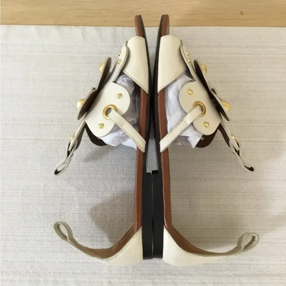 See by Chloe Haya Flower Studded Leather Sandals size 36 missing straps
