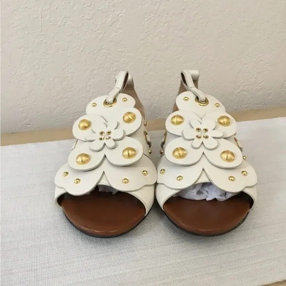 See by Chloe Haya Flower Studded Leather Sandals size 36 missing straps