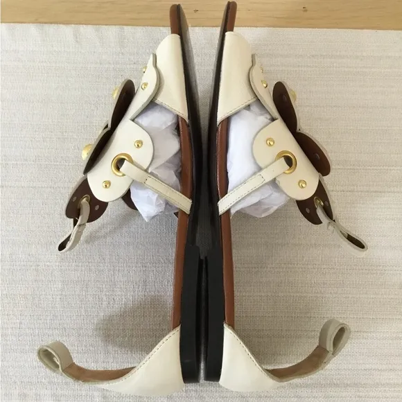 See by Chloe Haya Flower Studded Leather Sandals size 36 missing straps