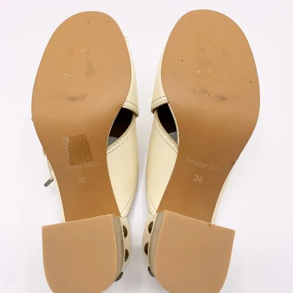 See by Chloe Tina Studded Cream Sandals