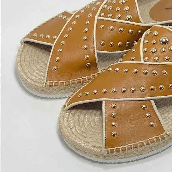 See by Chloe Pia Studded Slide Espadrille Sandals size 40