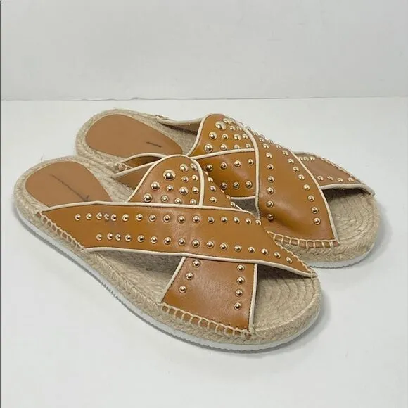 See by Chloe Pia Studded Slide Espadrille Sandals size 40