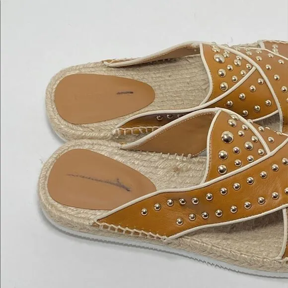 See by Chloe Pia Studded Slide Espadrille Sandals size 40