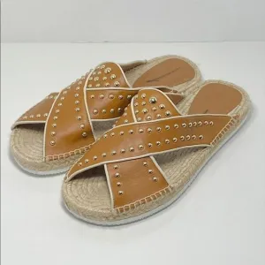 See by Chloe Pia Studded Slide Espadrille Sandals size 40