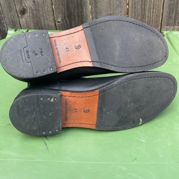 Shoe The Bear Chelsea Boots EU Size 41 US 8 Black Leather Elastic Side Panels