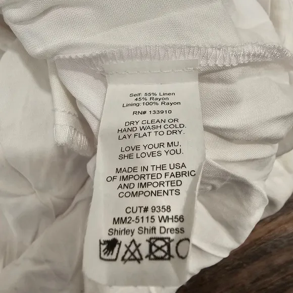 Show Me Your Mumu Shirley Dress White Linen Sz S