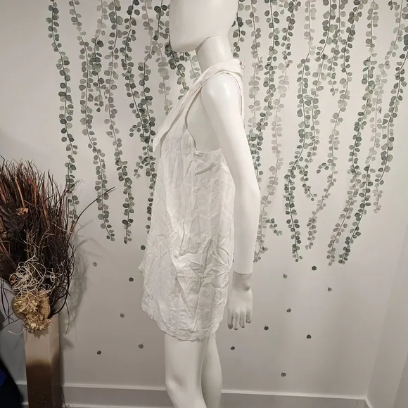 Show Me Your Mumu Shirley Dress White Linen Sz S