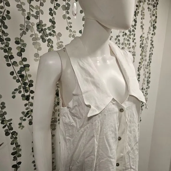 Show Me Your Mumu Shirley Dress White Linen Sz S