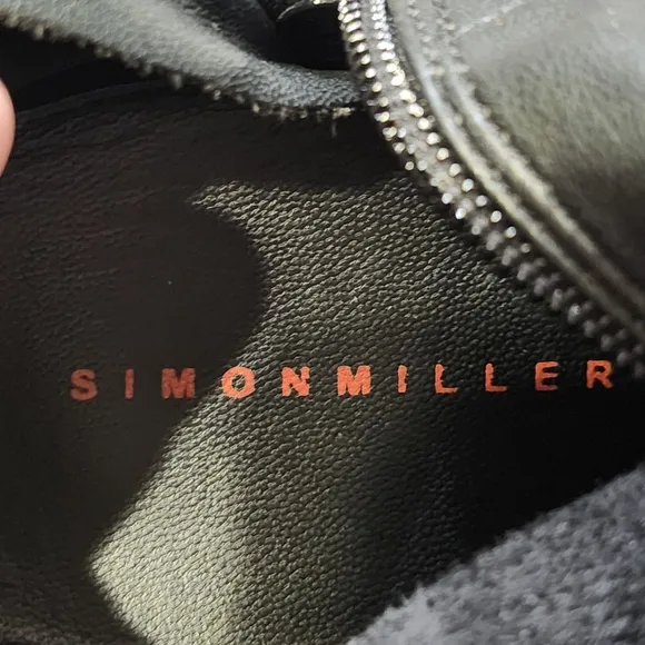 Simon Miller Vegan Tall Scrambler Boots Size 35 Chunky Heel, Goth