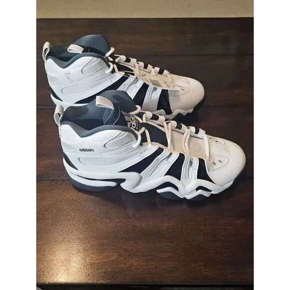 Size 10.5 - adidas Crazy 8 2023 White Black Men's Basketball Sneakers