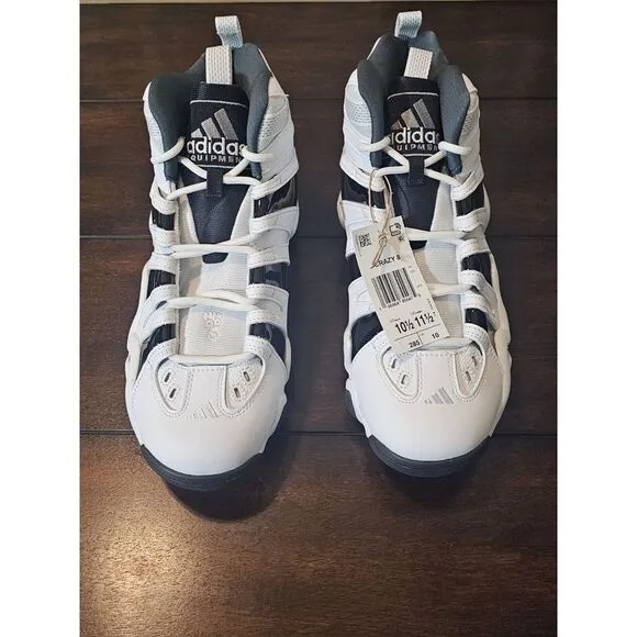 Size 10.5 - adidas Crazy 8 2023 White Black Men's Basketball Sneakers