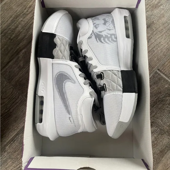 Size 12- Nike Lebron Witness 8 VIII White Smoke Grey Mens Sneakers Basketball