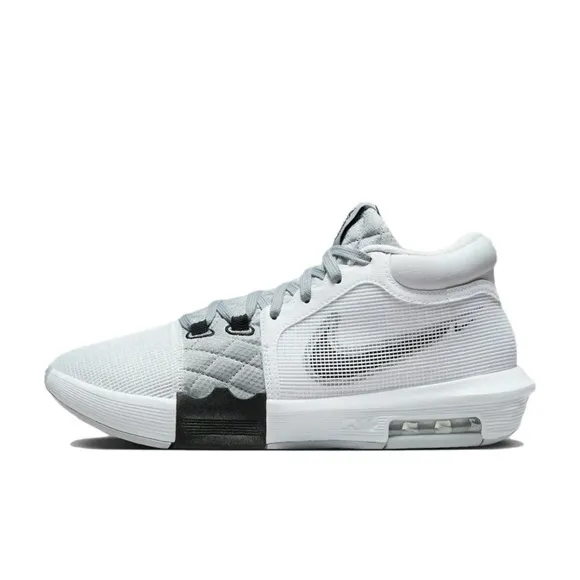 Size 12- Nike Lebron Witness 8 VIII White Smoke Grey Mens Sneakers Basketball
