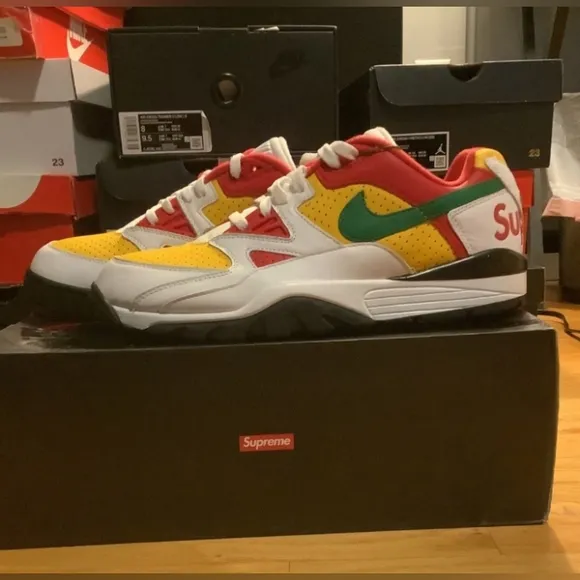 Size 12 Supreme x Nike Air Cross Trainer Low White 2021