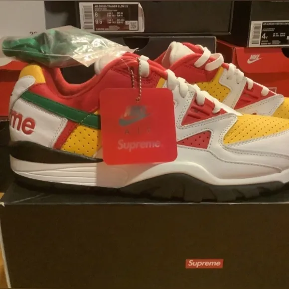 Size 12 Supreme x Nike Air Cross Trainer Low White 2021