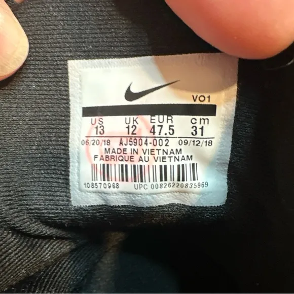 Size 13 - Nike‎ Zoom Evidence Black &amp; White AJ5904-002
