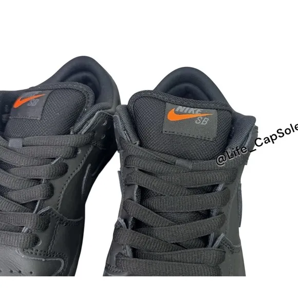 Size 5 Nike SB Dunk Low Pro ORANGE LABEL ISO Triple Black Men's Women's Size 6.5