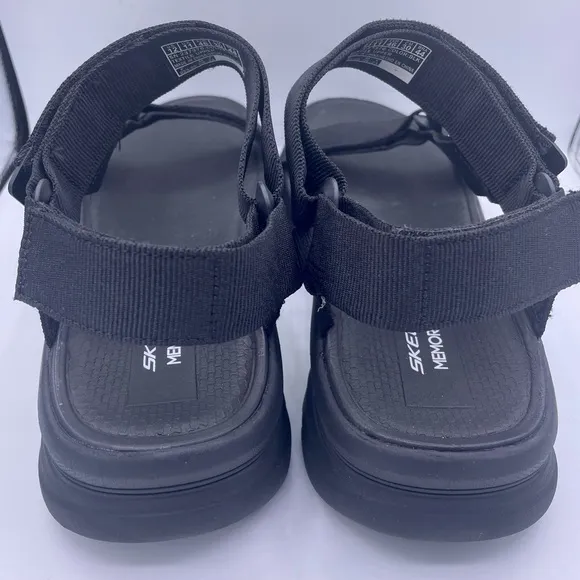 Skechers mens sport d’lux walker black sandals Size 12