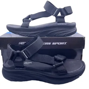 Skechers mens sport d’lux walker black sandals Size 12