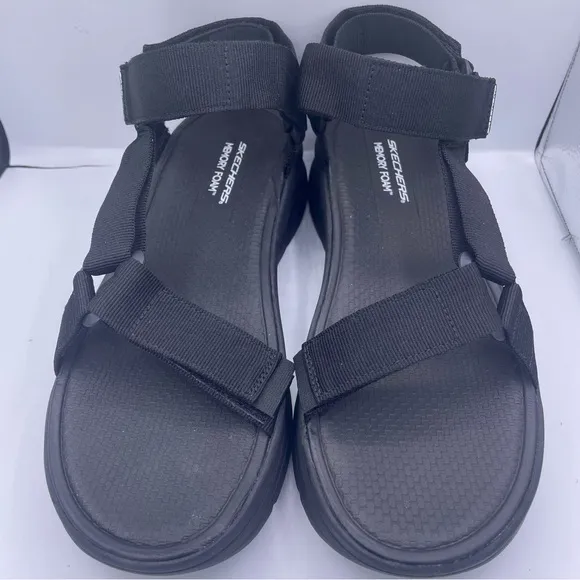 Skechers mens sport d’lux walker black sandals Size 12