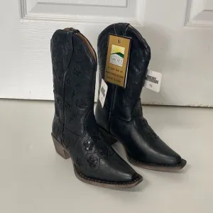 Smoky Mountain Black Victoria Sequin Cowgirl Boots Size 11 NEW