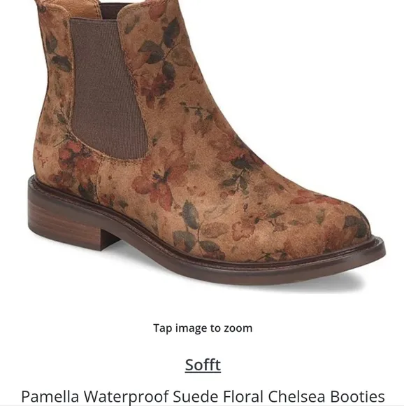 Sofft Pamela Brown Floral Waterproof 9.5 nib