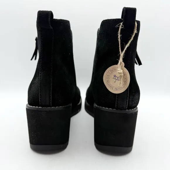 Sofft Womens Emeline Boots US 9.5M EU 41 Black Wedge Waterproof Suede NIB