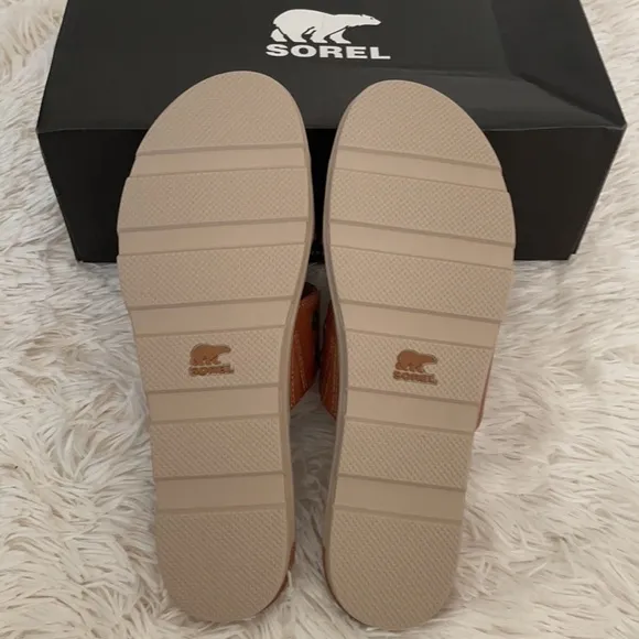 Sorel Brown Slide Sandals