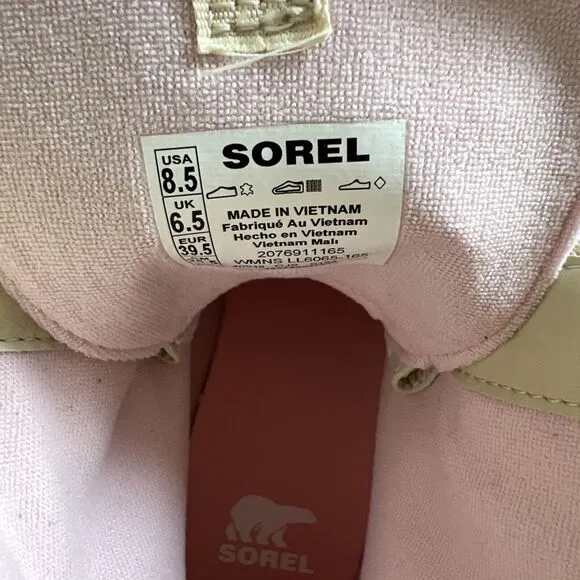 Sorel Caribou Waterproof Boots Womens 8.5 Combat Leather Upper Rubber Sole NWOB