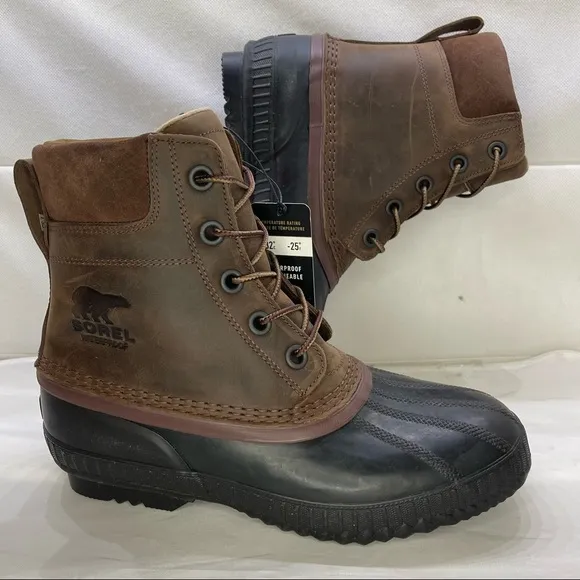 Sorel Cheyanne II Waterproof Lace Duck Boots Tobacco NM2575-259 Men’s Size 8