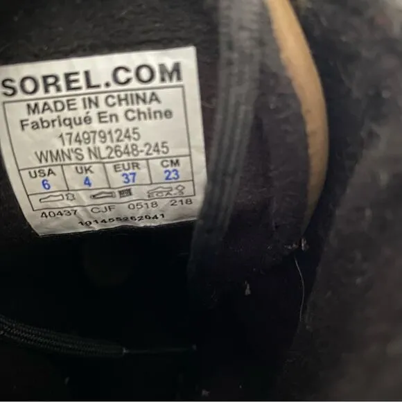 Sorel Emelie 1964 Waterproof Lace Up Boots Brown Tan Black size 6