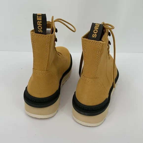 Sorel Hi-line lug boots suede leather waterproof chunky shoe winter tan new 8