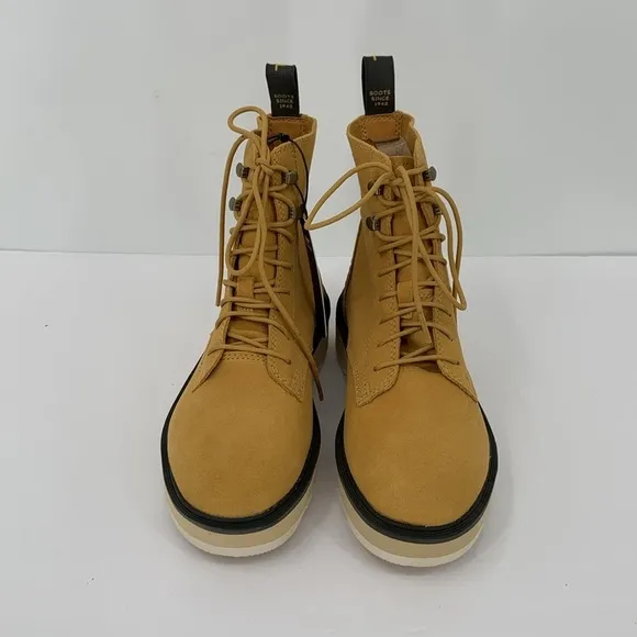 Sorel Hi-line lug boots suede leather waterproof chunky shoe winter tan new 8