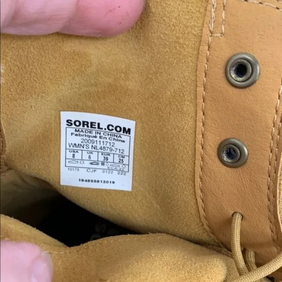 Sorel Hi-line lug boots suede leather waterproof chunky shoe winter tan new 8