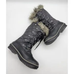 Sorel Joan of Arctic Triple Black Waterproof Women's Boots Size 7