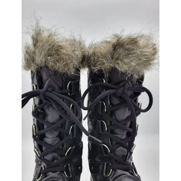 Sorel Joan of Arctic Triple Black Waterproof Women's Boots Size 7