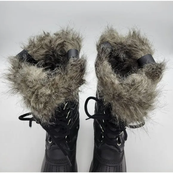 Sorel Joan of Arctic Triple Black Waterproof Women's Boots Size 7