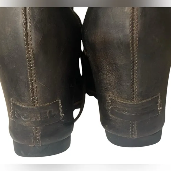 Sorel Joan of Arctic Wedge Mid Boots Bootie Brown 9.5