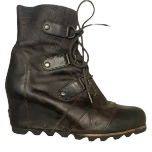 Sorel Joan of Arctic Wedge Mid Boots Bootie Brown 9.5