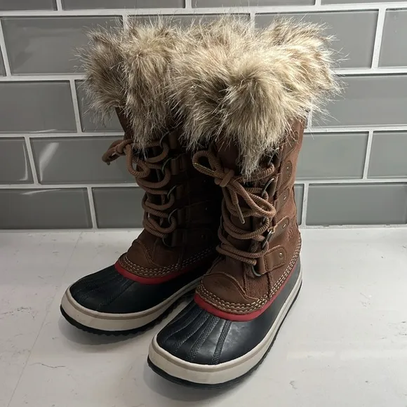 SOREL JOAN OF ARTIC Waterproof Winter Leather Calf Boots Sz 7